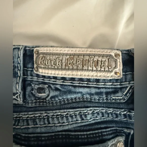 Rock Revival Cecily Blue Boot Cut Jeans - Picture 9 of 11